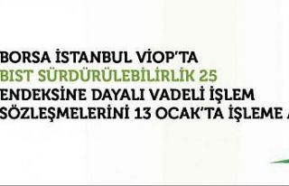 VİOP’ta, BIST Sürdürülebilirlik 25 Endeksi Vadeli...