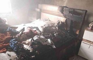 Yangında dumandan etkilenen çocuk hastaneye kaldırıldı