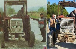 23 yıl sonra aynı yerde traktörüyle denetime takıldı
