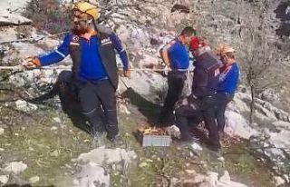 500 metrelik uçurumda kurtarma operasyonu
