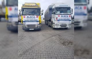 Alaca’dan deprem bölgesine yakacak yardımı
