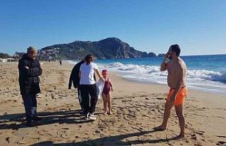 Alanya’dan kış ortasında kıskandıran manzara