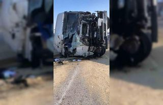 Ankara’da 2 kamyon çarpıştı: 2 yaralı