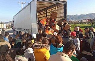 Atakum’un yardım tırları afet bölgesine ulaştı