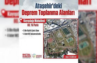 Ataşehir’deki afet ve acil durum toplanma alanları...