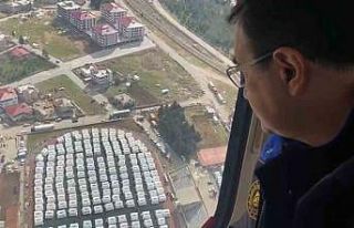 Bakan Dönmez İslahiye’de deprem bölgesini havadan...