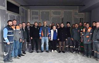 Başkan Ataç Yeşiltepe Belde Evi inşaatını inceledi