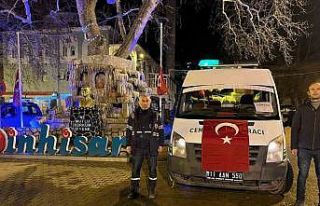 Bir adet cenaze aracı gönderildi