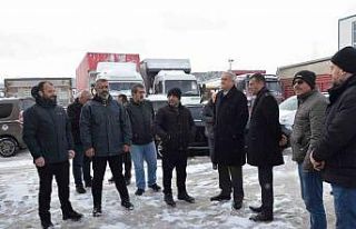 Bozüyük Belediyesi tarafından toplanan yardımlar...
