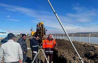 Çadır kentte içme suyu ve altyapı çalışmaları...