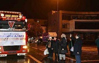 Çadırların altlarına konulmak üzere 2 tır palet...