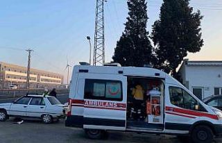 Çerkezköy yolunda işçi servisiyle otomobil çarpıştı