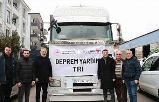 Çiftlikköy’den 2. yardım tırı Hatay’a uğurlandı