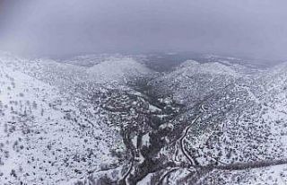Denizli’de kar manzaraları