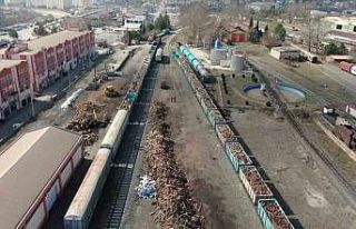 Deprem bölgesi için toplanan odunlar trenle gönderilecek