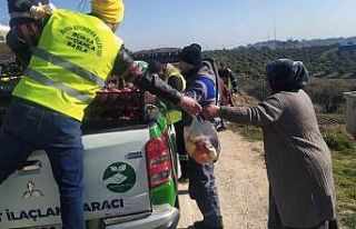 Deprem bölgesinde yardımlar itinayla dağıtılıyor