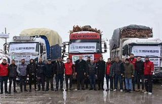 Deprem bölgesine yakacak yardımı