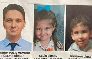 Depremde hayatını kaybeden polis baba ve 2 çocuğuna...