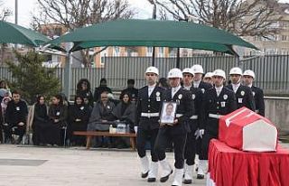 Depremde hayatını kaybeden polis memuru son yolculuğuna...