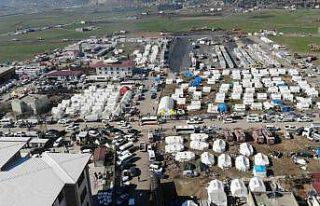 Depremin 7. gününde Nurdağı’nın son hali havadan...