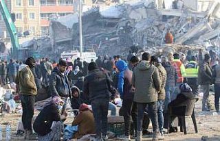 Depremin acı manzarası