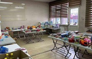 Depremzedeler için başlatılan yardım kampanyası...