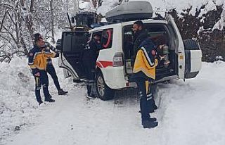 Doğum sancısı tutan kadın kar nedeniyle 3 saat...