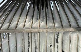 Donan şadırvan ortaya kartpostallık görüntüler...