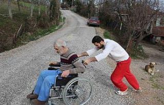 Engelli vatandaşın yolla imtihanı