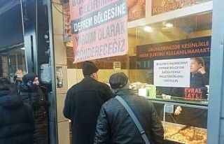 Eskişehirli esnaftan depremzedeler için anlamlı...