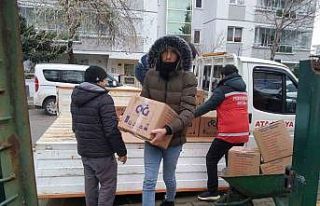 Fabrika gibi liseden deprem bölgesine hijyen malzemesi