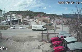 Facianın eşiğinden dönülen kaza güvenlik kamerasına...