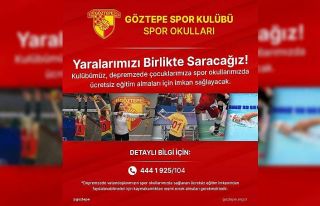 Göztepe’den depremzede çocuklara ücretsiz eğitim