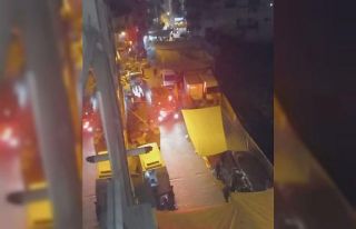 İtfaiyeye semt pazarı engeli, zor anlar kameralara...