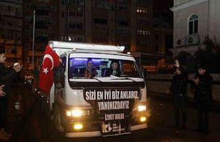 İzmit Belediyesi’nin 42’nci yardım aracı yola...