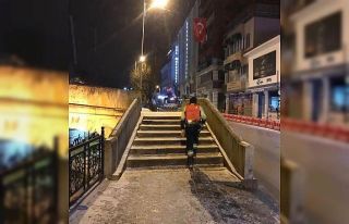 Kara teslim olan Kastamonu’da tuzlama çalışmaları...