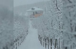 Karadeniz köyleri bembeyaz