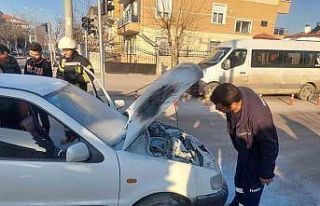 Karaman’da otomobil yangını