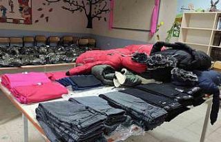 Kardeş okuldan Yeniceli öğrencilere kışlık kıyafet