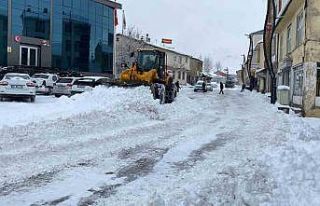 Karlıova Belediyesinden kar mesaisi