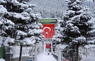 Kastamonu’da kar, kartpostallık görüntüler oluşturdu