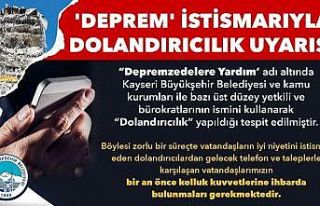 Kayseri Büyükşehir’den ’Deprem İstismarıyla...