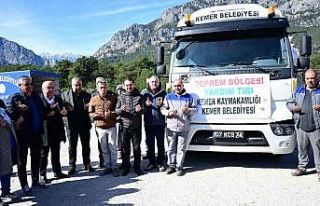 Kemer, deprem bölgesine 11. yardım tırını uğurladı