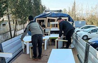 Köyceğiz’de üretilen masa ve tabureler yola çıktı