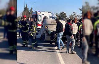 Kütahya’da otomobil takla attı: 2 yaralı