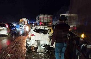 Kütahya’da zincirleme trafik kazası: 1 yaralı
