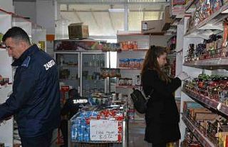 Lapseki Belediyesi Zabıta ekipleri marketlerde fiyat...
