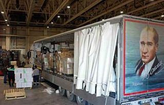 Lojistik aktarma merkezi deprem bölgesine giden binlerce...