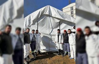 Madenciler kaldıklara çadıra not yazarak ayrıldılar