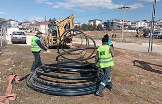 MASKİ ekipleri konteyner kente içme suyu hattı...